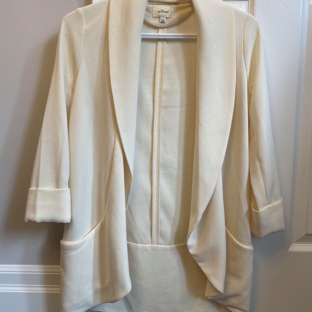 Aritzia Wilfred Chevalier Cardigan Jacket Size 2 - Cream
